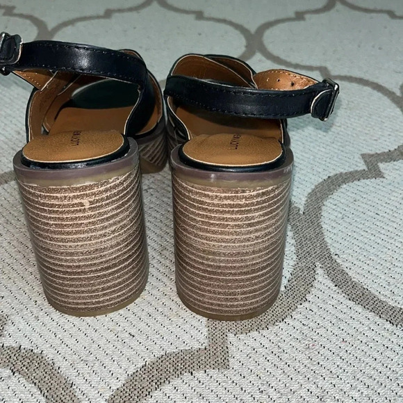 Lucky Brand Delmie leather Backstrap High Heel Sandals platform, NWOT - Picture 6 of 17